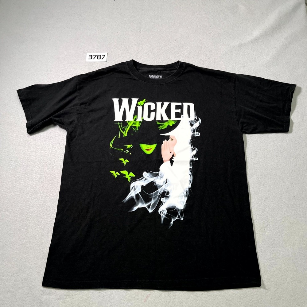 Wear Wicked T Shirt Mens XL Black Spellout Graphic Print Cotton Crew Neck Casual
